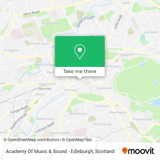Academy Of Music & Sound - Edinburgh map