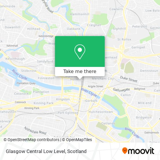 Glasgow Central Low Level map