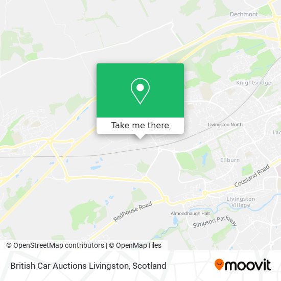 British Car Auctions Livingston map