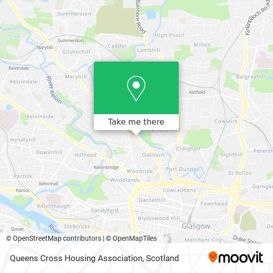 Queens Cross Housing Association map