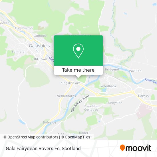 Gala Fairydean Rovers Fc map