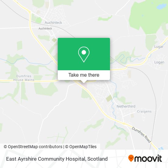 East Ayrshire Community Hospital map