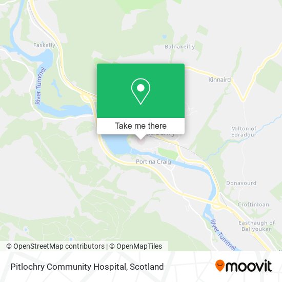 Pitlochry Community Hospital map