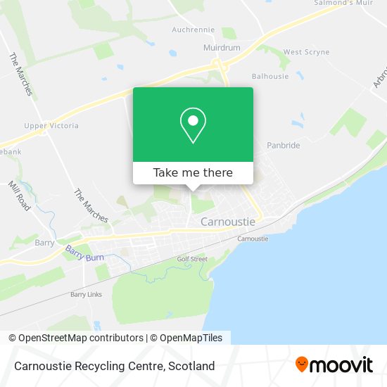Carnoustie Recycling Centre map