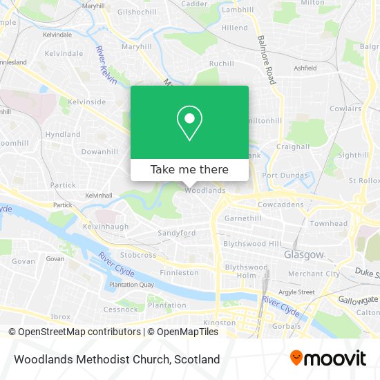 Woodlands Methodist Church map