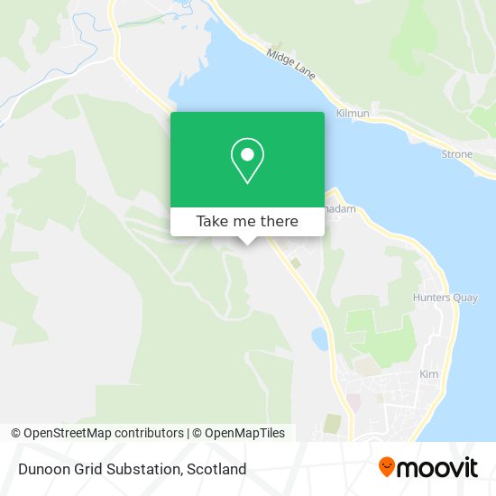 Dunoon Grid Substation map