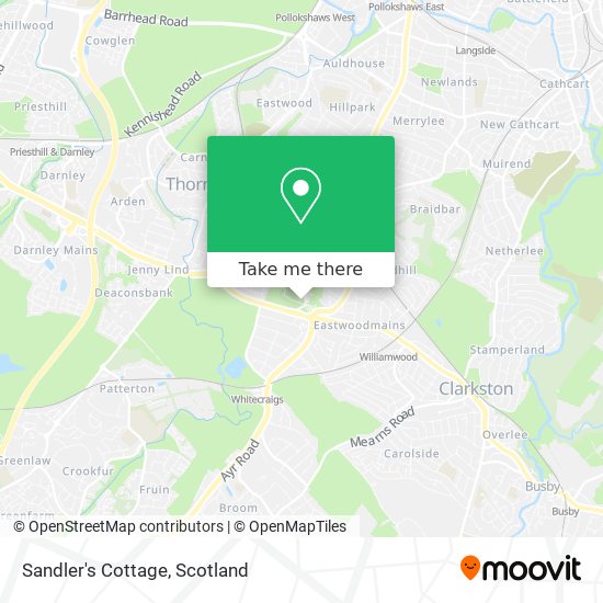 Sandler's Cottage map