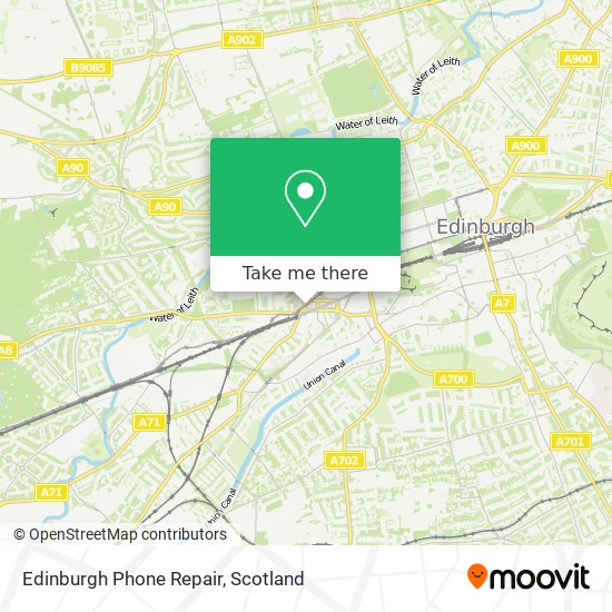 Edinburgh Phone Repair map