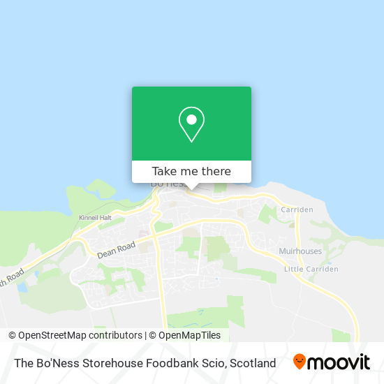 The Bo'Ness Storehouse Foodbank Scio map