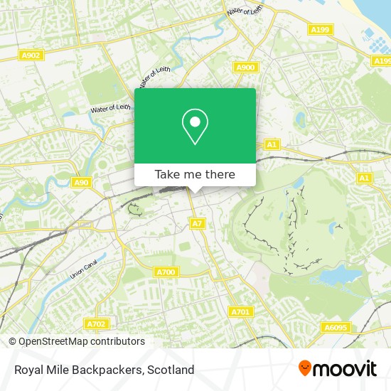 Royal Mile Backpackers map