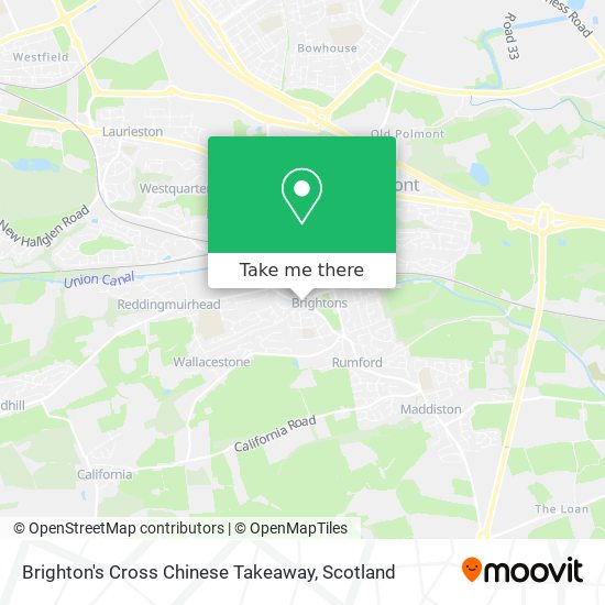 Brighton's Cross Chinese Takeaway map