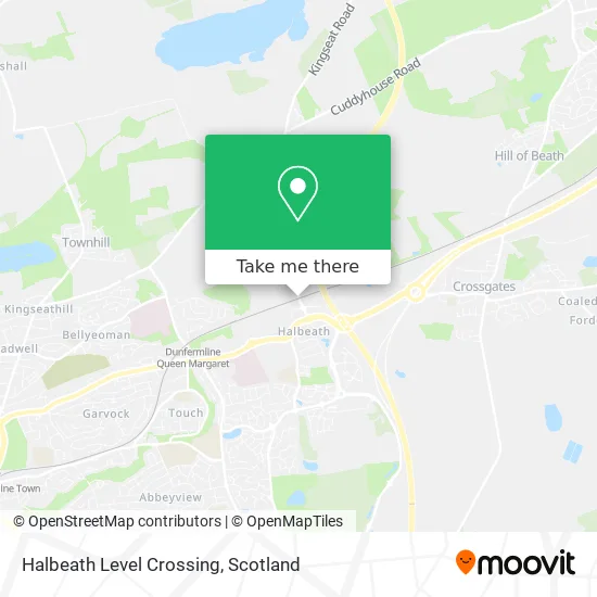 Halbeath Level Crossing map