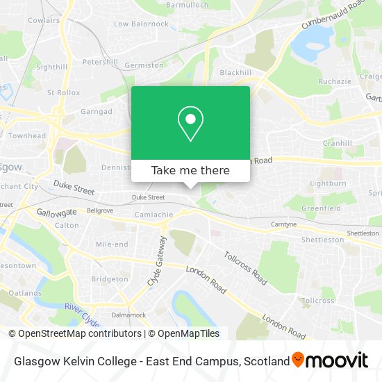 Glasgow Kelvin College - East End Campus map