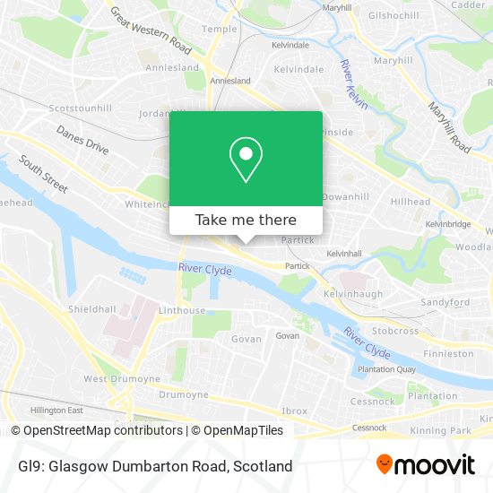 Gl9: Glasgow Dumbarton Road map