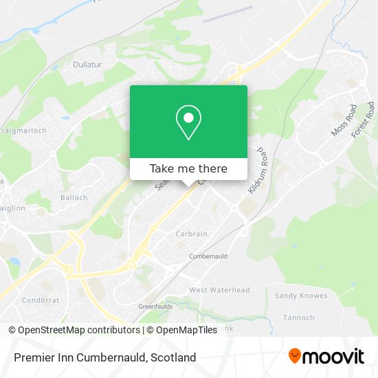 Premier Inn Cumbernauld map