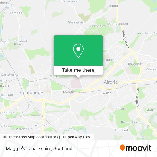 Maggie's Lanarkshire map