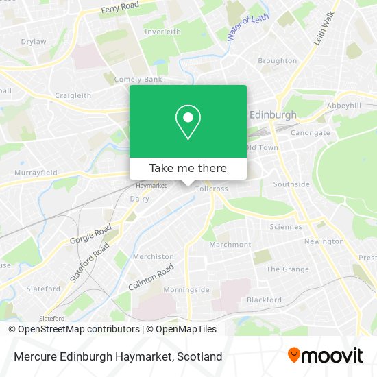 Mercure Edinburgh Haymarket map