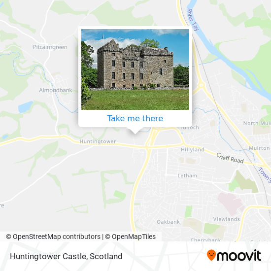 Huntingtower Castle map