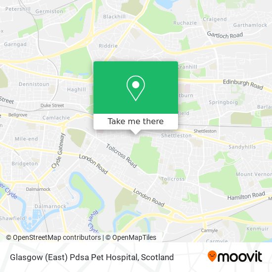 Glasgow (East) Pdsa Pet Hospital map