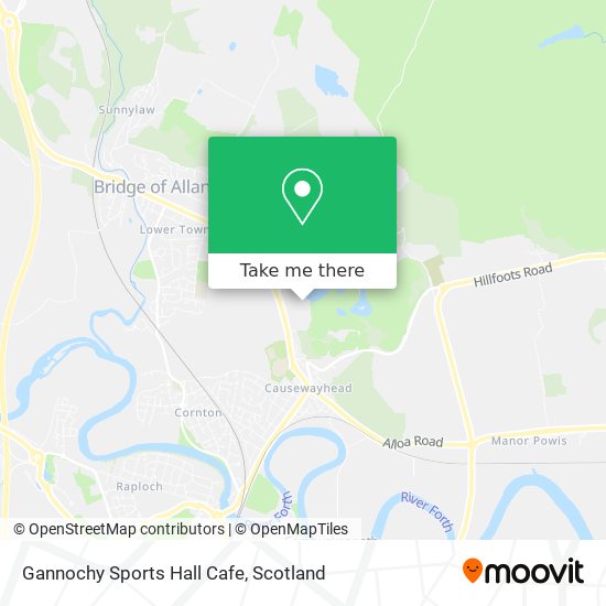 Gannochy Sports Hall Cafe map