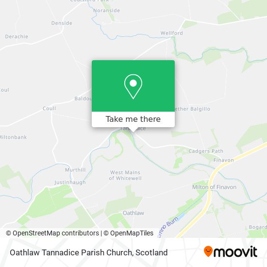 Oathlaw Tannadice Parish Church map