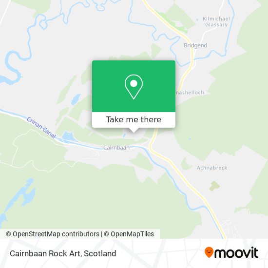 Cairnbaan Rock Art map