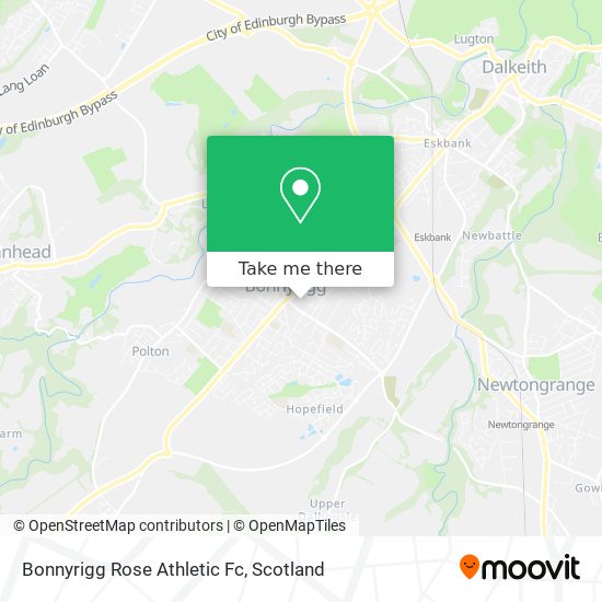 Bonnyrigg Rose Athletic Fc map