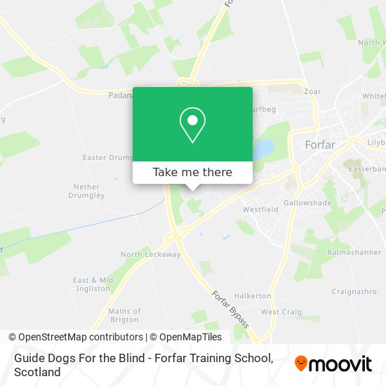 Guide Dogs For the Blind - Forfar Training School map