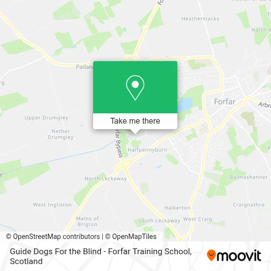 Guide Dogs For the Blind - Forfar Training School map