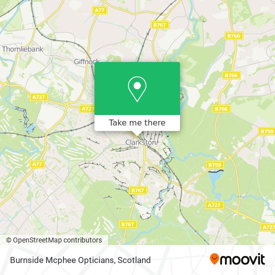 Burnside Mcphee Opticians map