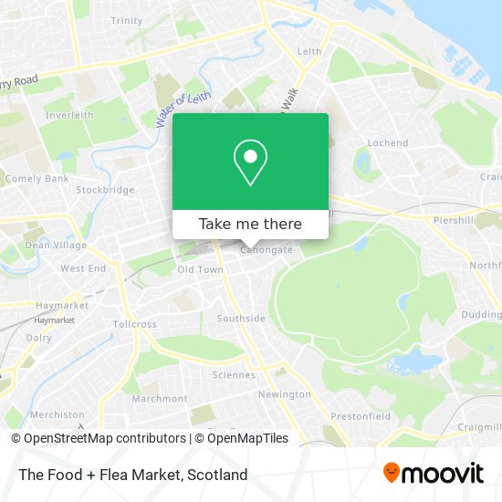 The Food + Flea Market map