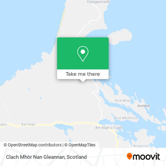 Clach Mhòr Nan Gleannan map