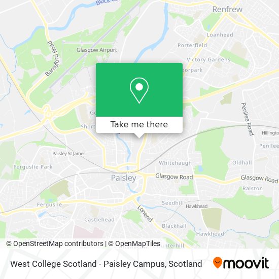 West College Scotland - Paisley Campus map