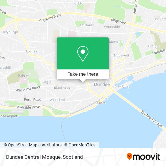 Dundee Central Mosque map