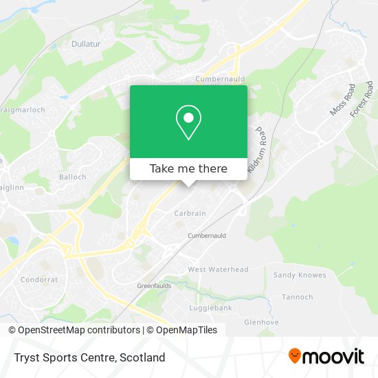 Tryst Sports Centre map