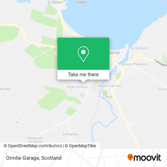 Ormlie Garage map