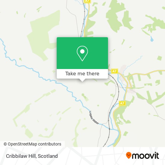 Cribbilaw Hill map