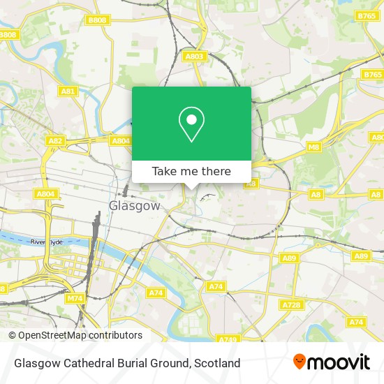 Glasgow Cathedral Burial Ground map