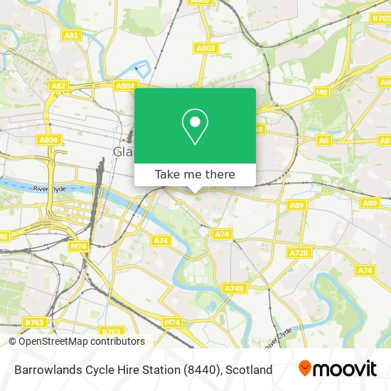 Barrowlands Cycle Hire Station (8440) map