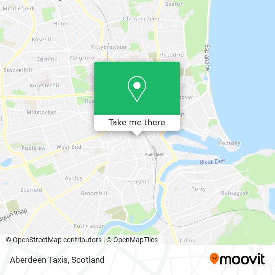 Aberdeen Taxis map