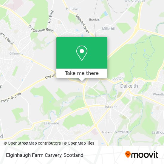 Elginhaugh Farm Carvery map
