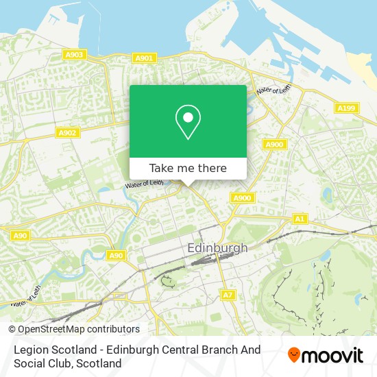 Legion Scotland - Edinburgh Central Branch And Social Club map