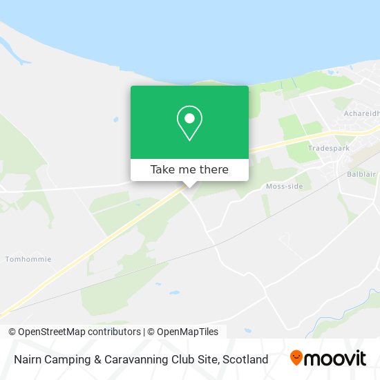 Nairn Camping & Caravanning Club Site map