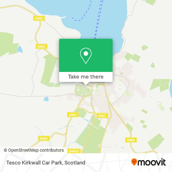 Tesco Kirkwall Car Park map