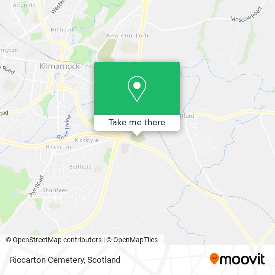 Riccarton Cemetery map