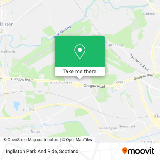 Ingliston Park And Ride map