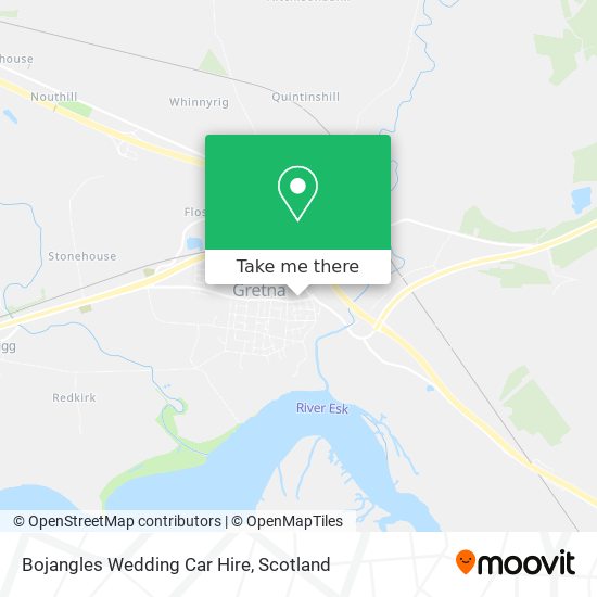 Bojangles Wedding Car Hire map