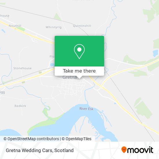 Gretna Wedding Cars map