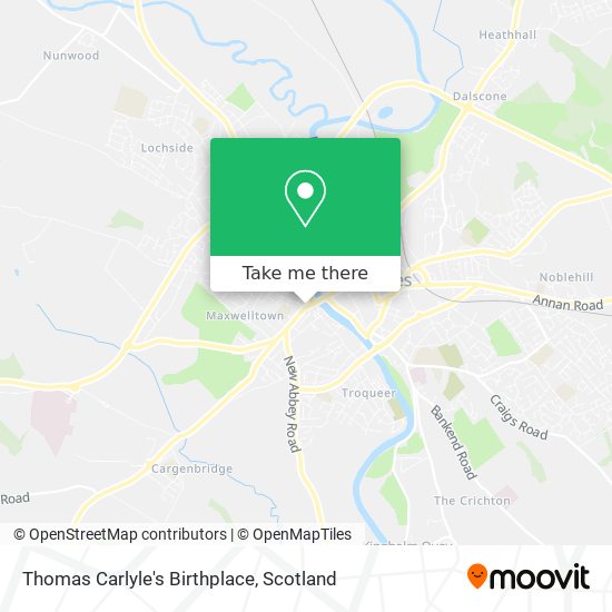 Thomas Carlyle's Birthplace map