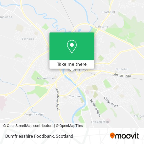 Dumfriesshire Foodbank map